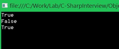 expected output true